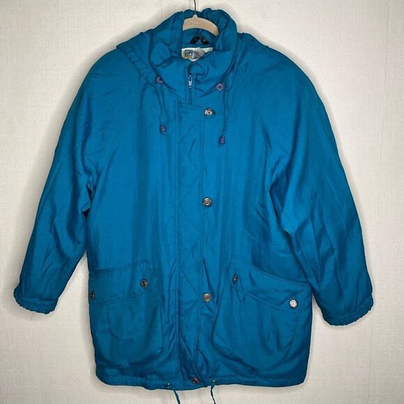 Vintage Puffer Jacket Ski‎ Jacket Down Jacket Winter Jacket 80s size Medium - Picture 1 of 9